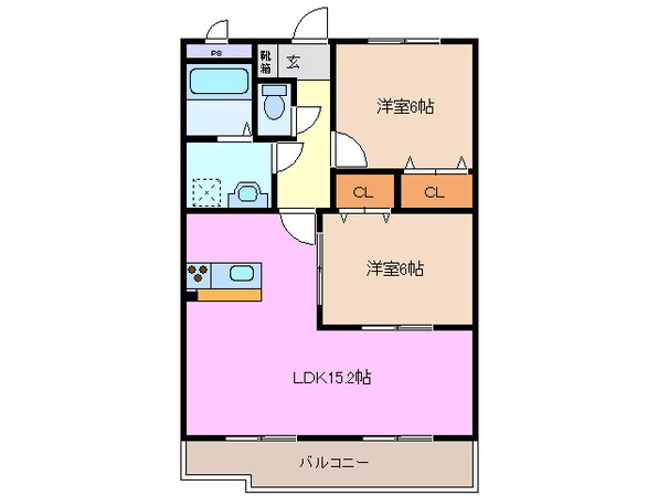 近鉄長島駅 徒歩14分 2階の物件間取画像